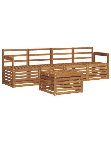 Set divani 5 pcs Naturale Legno di Acacia Massello