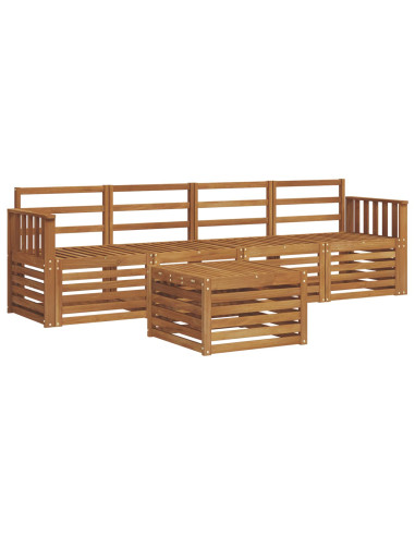 Set divani 5 pcs Naturale Legno di Acacia Massello