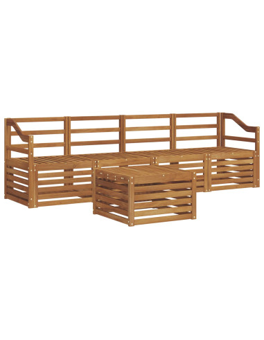 Set divani 5 pcs Naturale Legno di Acacia Massello
