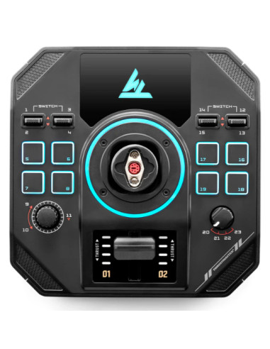 Thrustmaster Sol-R 4 HOTAS Nero USB Joystick + leva di controllo del motore Analogico/Digitale PC