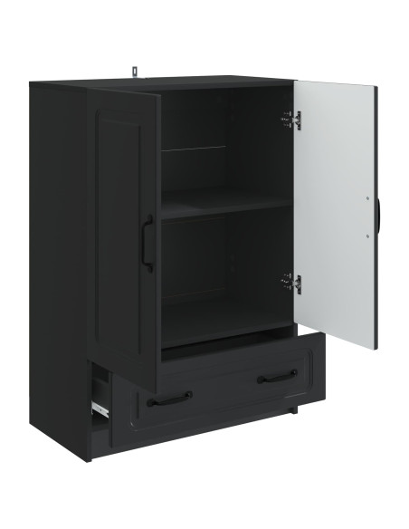 Credenza Nero 66 x 34,5 x 92 cm Legno ingegnerizzato