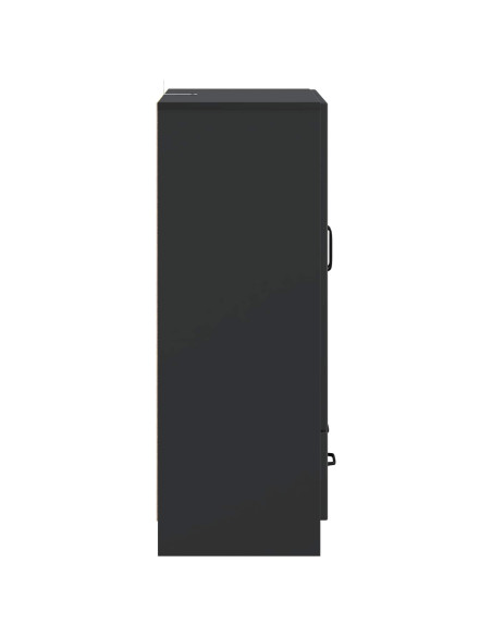 Credenza Nero 66 x 34,5 x 92 cm Legno ingegnerizzato