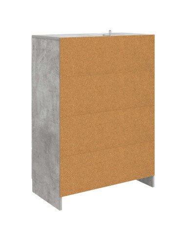 Credenza Grigio Cemento 66 x 34,5 x 92 cm Legno ingegnerizzato