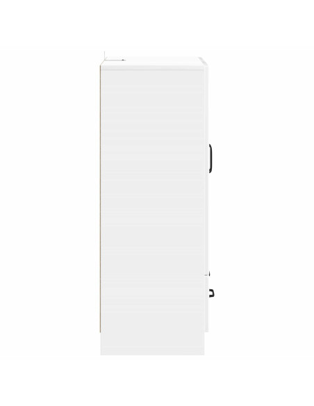 Credenza Bianco Lucido 66 x 34,5 x 92 cm Legno ingegnerizzato