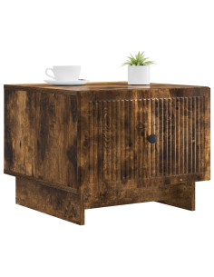 Tavolino da salotto con cassetto Rovere Fumo 49 x 50 x 40 cm 2