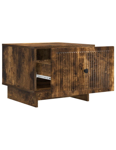 Tavolino da salotto con cassetto Rovere Fumo 49 x 50 x 40 cm