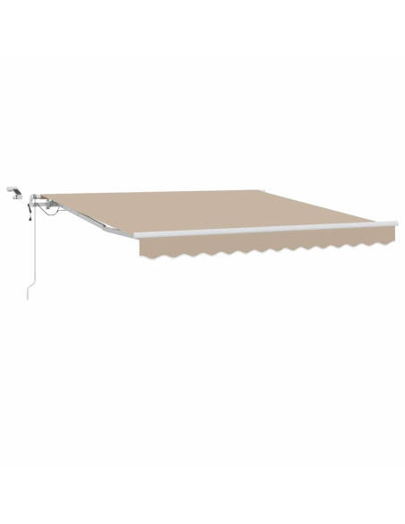 Tenda Retrattile Beige 300 x 250 cm Poliestere e Metallo