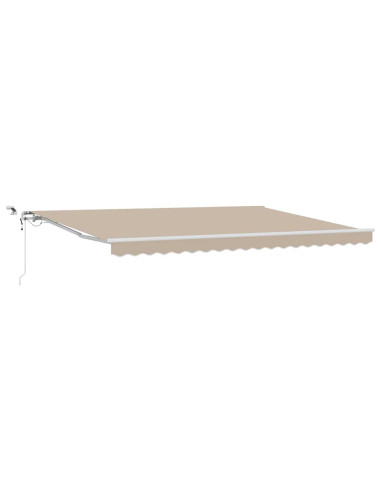 Tenda Retrattile Beige 450 × 350 cm Poliestere e Metallo