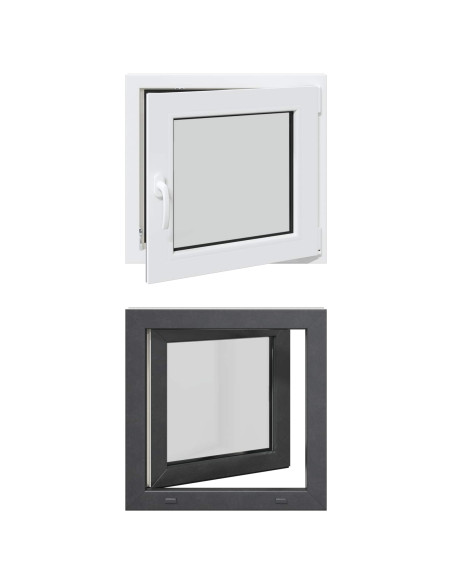 Finestra per Soffitta RISOR Antracite 60 x 60 cm PVC e Vetro