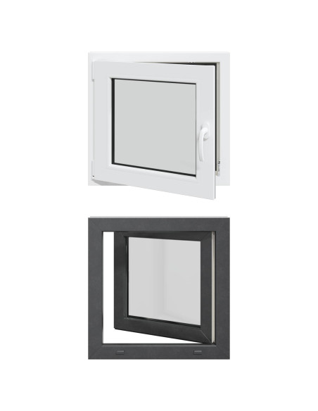 Finestra per Soffitta RISOR Antracite 60 x 60 cm PVC e Vetro