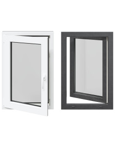 Finestra per Soffitta RISOR Antracite 60 x 80 cm PVC e Vetro 2