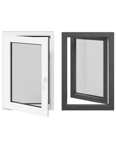 Finestra per Soffitta RISOR Antracite 60 x 80 cm PVC e Vetro