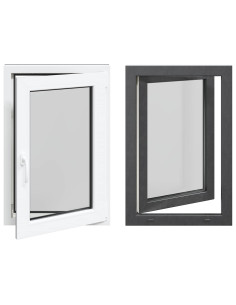 Finestra per Soffitta RISOR Antracite 60 x 90 cm PVC e Vetro 2