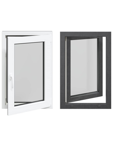 Finestra per Soffitta RISOR Antracite 60 x 90 cm PVC e Vetro