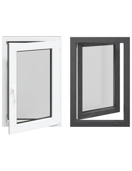 Finestra per Soffitta RISOR Antracite 60 x 90 cm PVC e Vetro