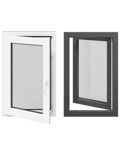 Finestra per Soffitta RISOR Antracite 60 x 90 cm PVC e Vetro 2