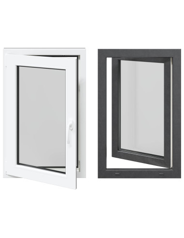 Finestra per Soffitta RISOR Antracite 60 x 90 cm PVC e Vetro
