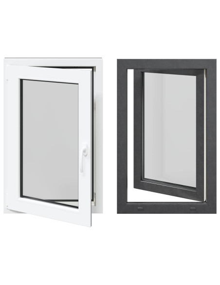 Finestra per Soffitta RISOR Antracite 60 x 90 cm PVC e Vetro