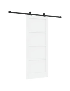 Porta scorrevole Bianco e Nero 83 x 202 cm 2