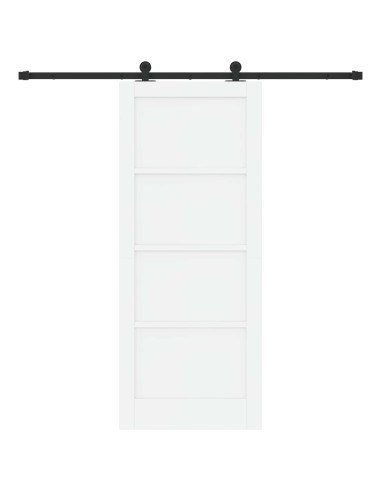 Porta scorrevole Bianco e Nero 83 x 202 cm