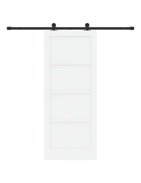 Porta scorrevole Bianco e Nero 83 x 202 cm