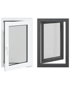 Finestra per Soffitta RISOR Antracite 60 x 100 cm PVC e Vetro 2