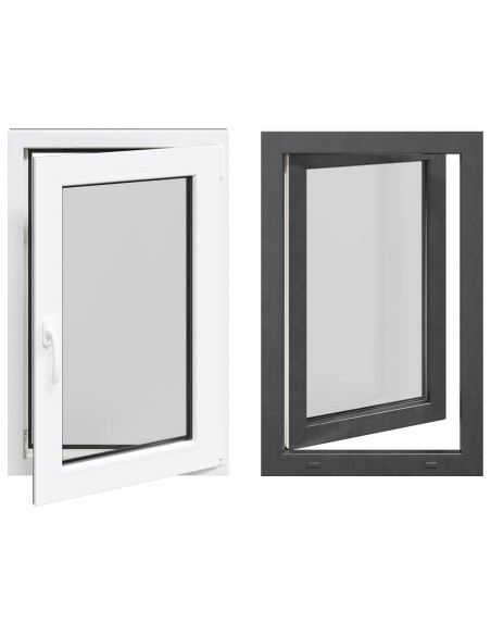 Finestra per Soffitta RISOR Antracite 60 x 100 cm PVC e Vetro