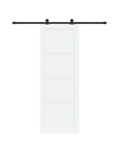 Porta scorrevole Bianco e Nero 83 x 232 cm