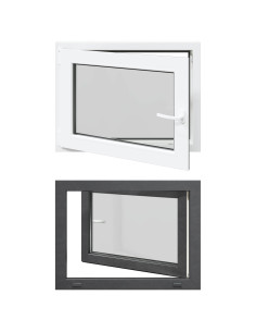 Finestra per Soffitta RISOR Antracite 80 x 50 cm PVC e Vetro 2