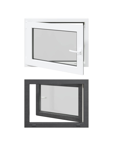 Finestra per Soffitta RISOR Antracite 80 x 50 cm PVC e Vetro