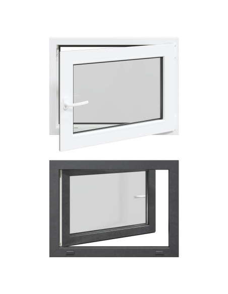 Finestra per Soffitta RISOR Antracite 80 x 50 cm PVC e Vetro