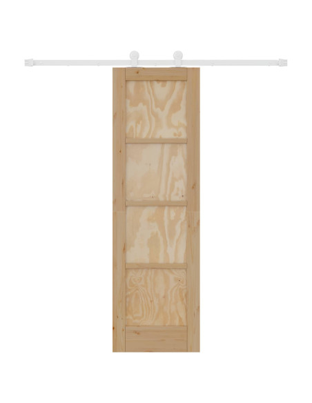 Porta scorrevole Naturale e Bianco 61 x 198,5 cm