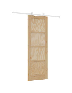 Porta scorrevole Naturale e Bianco 73,5 x 211 cm 2