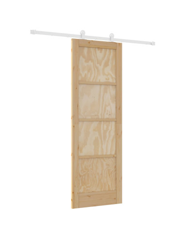 Porta scorrevole Naturale e Bianco 73,5 x 211 cm
