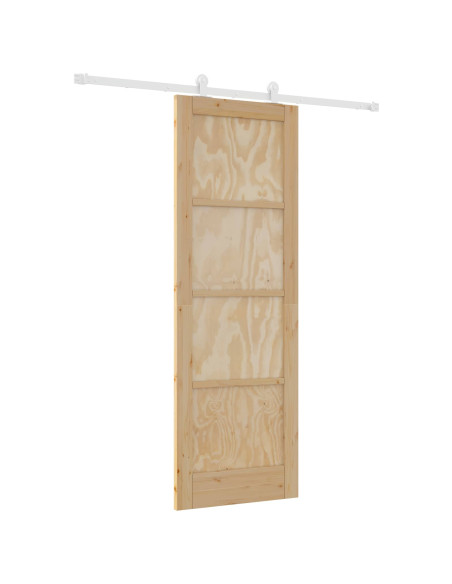 Porta scorrevole Naturale e Bianco 73,5 x 211 cm