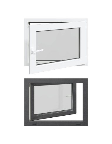 Finestra per Soffitta RISOR Antracite 80 x 60 cm PVC e Vetro