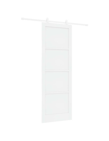 Porta scorrevole Bianco 83 x 232 cm Legno Massello di Pino