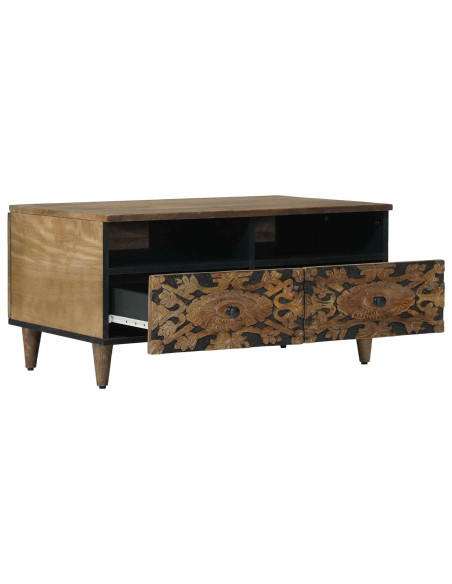Tavolino da salotto con cassetto Marrone 80 x 54 x 40 cm