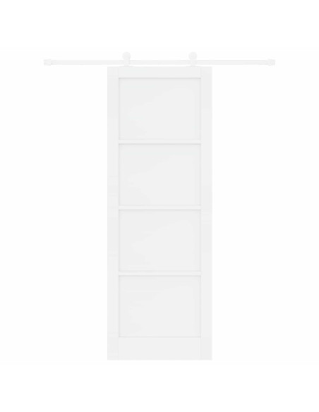 Porta scorrevole Bianco 83 x 232 cm Legno Massello di Pino