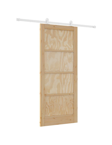 Porta scorrevole Naturale e Bianco 86 x 198,5 cm