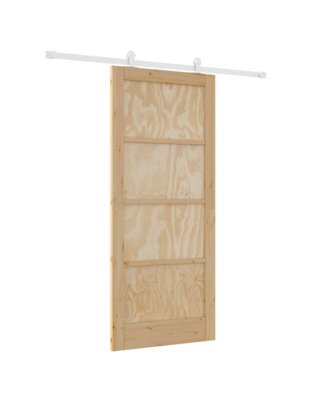 Porta scorrevole Naturale e Bianco 86 x 198,5 cm