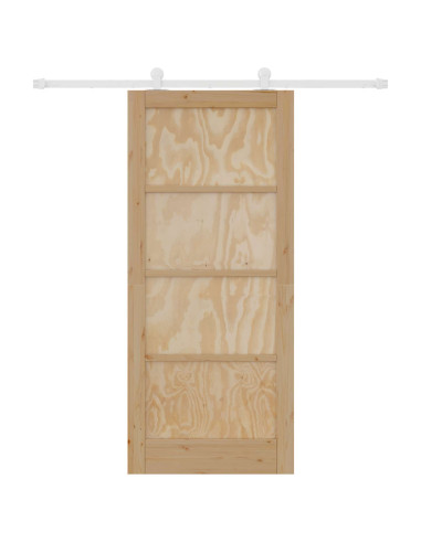 Porta scorrevole Naturale e Bianco 86 x 198,5 cm