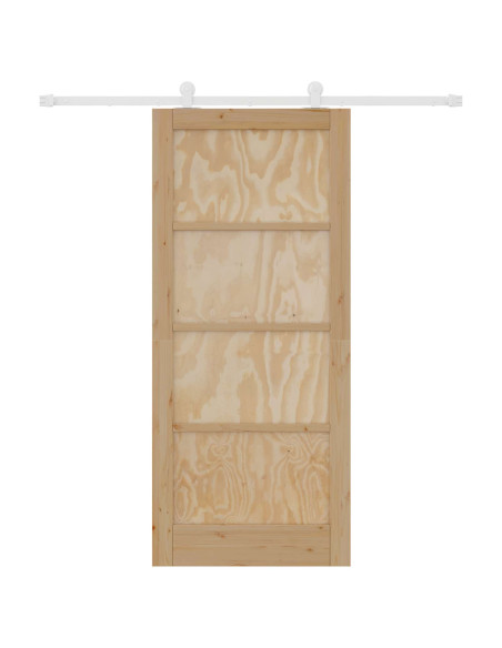 Porta scorrevole Naturale e Bianco 86 x 198,5 cm