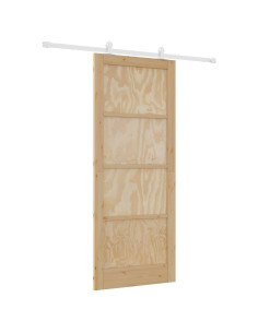 Porta scorrevole Naturale e Bianco 86 x 211 cm 2