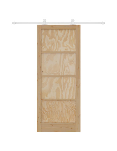 Porta scorrevole Naturale e Bianco 86 x 211 cm
