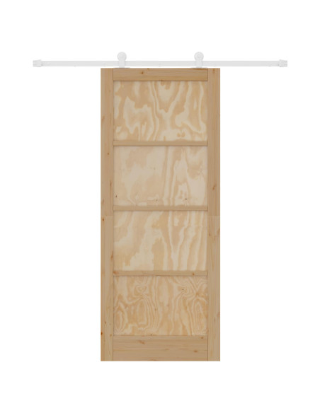 Porta scorrevole Naturale e Bianco 86 x 211 cm