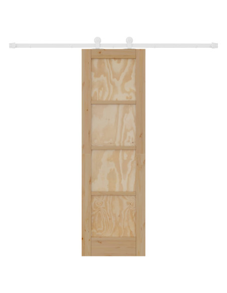 Porta scorrevole Naturale e Bianco 61 x 198,5 cm