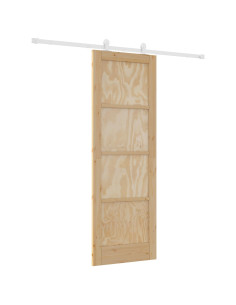 Porta scorrevole Naturale e Bianco 73,5 x 211 cm 2