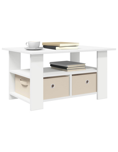 Tavolino da salotto Bianco 77 x 55 x 42 cm Legno multistrato