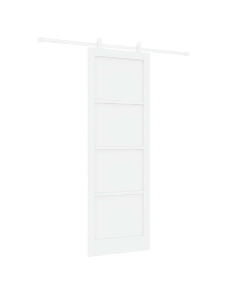 Porta scorrevole Bianco 83 x 232 cm Legno Massello di Pino